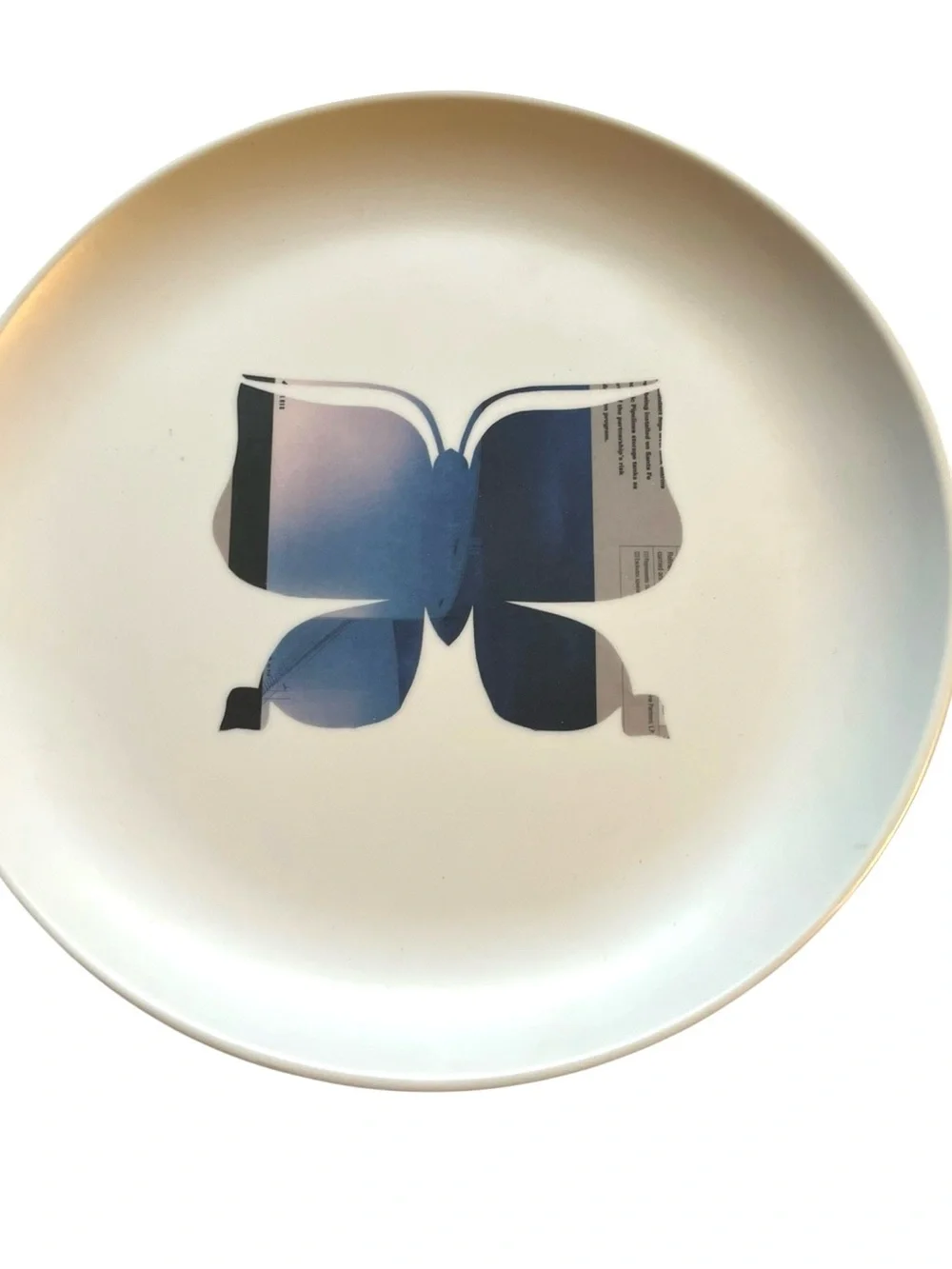 Crate & Barrel 4 Melamine Butterfly Salad Plates Lucia Eames Design 9” Modern